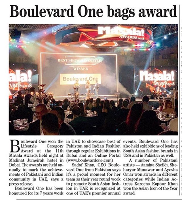 Boulevardone - Winner of Masala Awards 2018